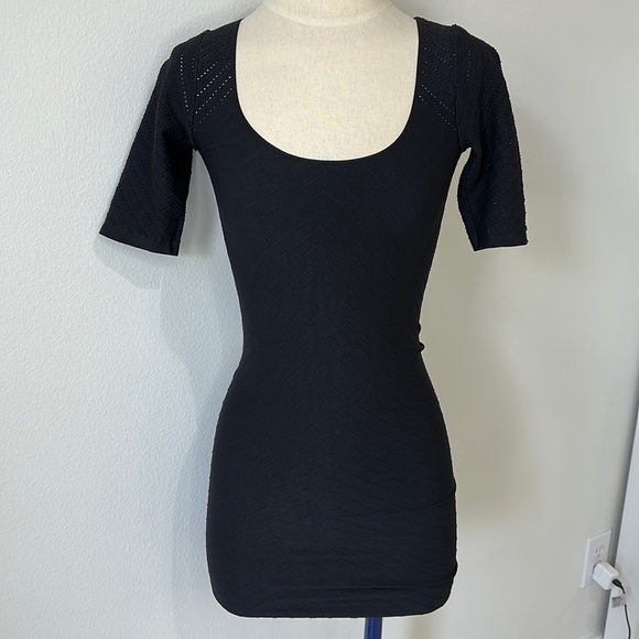Bebe Skin Tight Bodycon Figure Hugging Mini Dress - XS - Picture 1 of 11